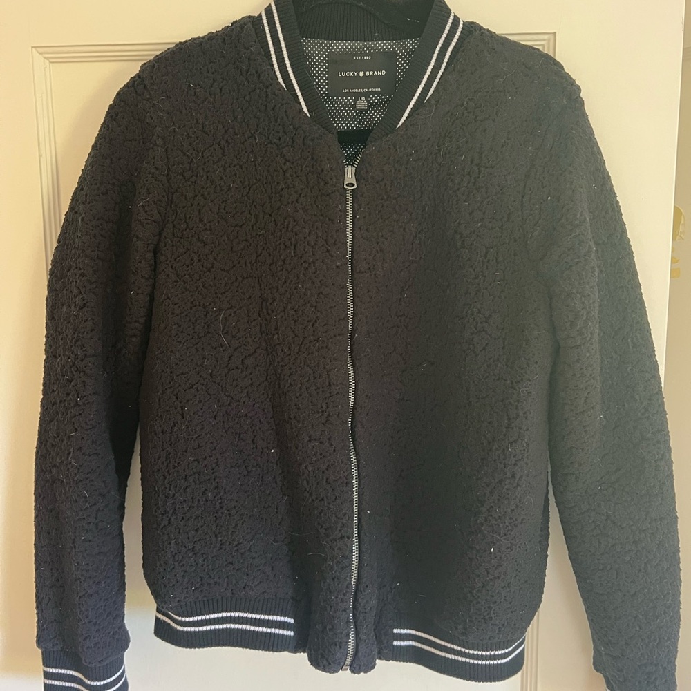 Lucky Brand Black Textured Jacket